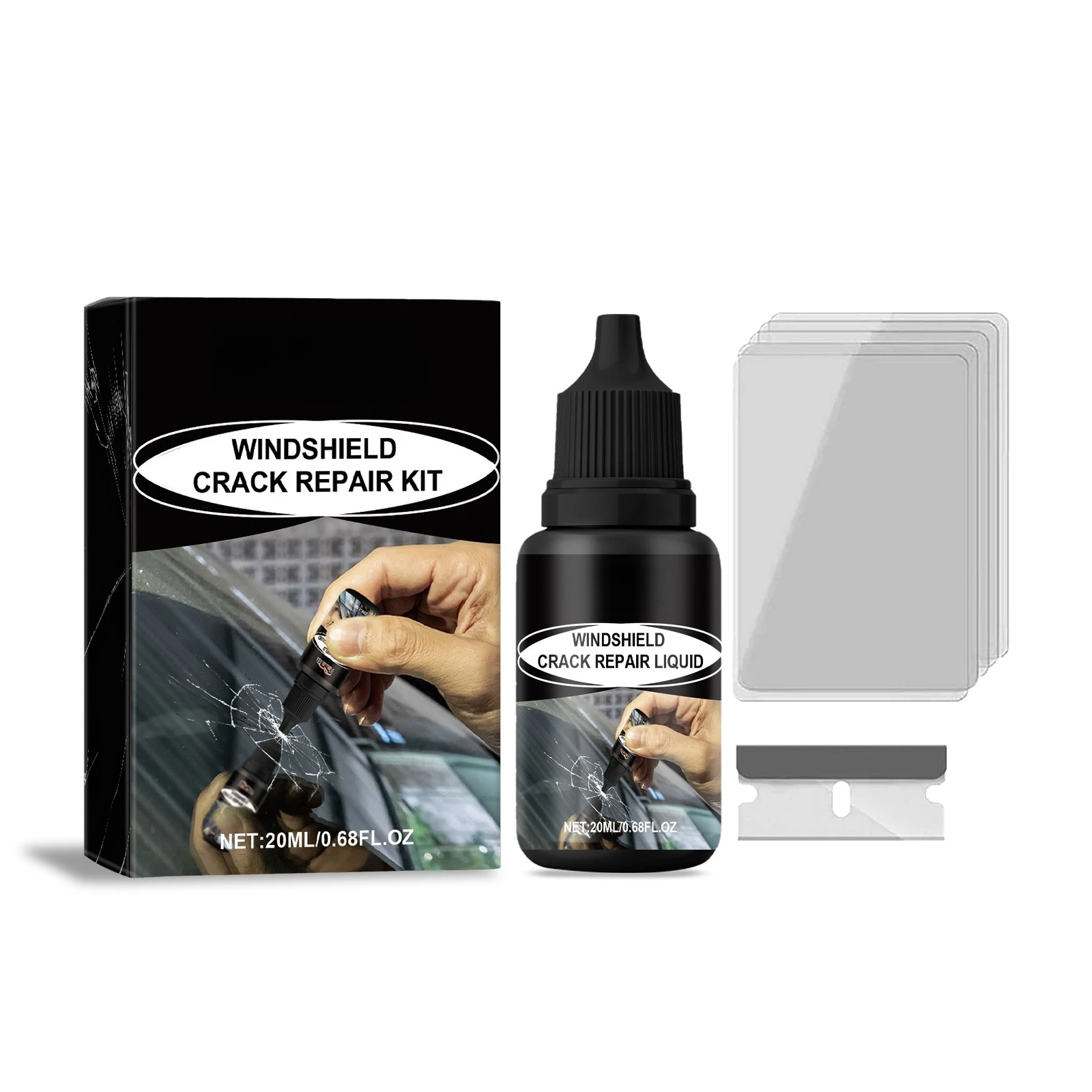 Car windshield repair solution, car glass cleaning crack repair agent Clear vision