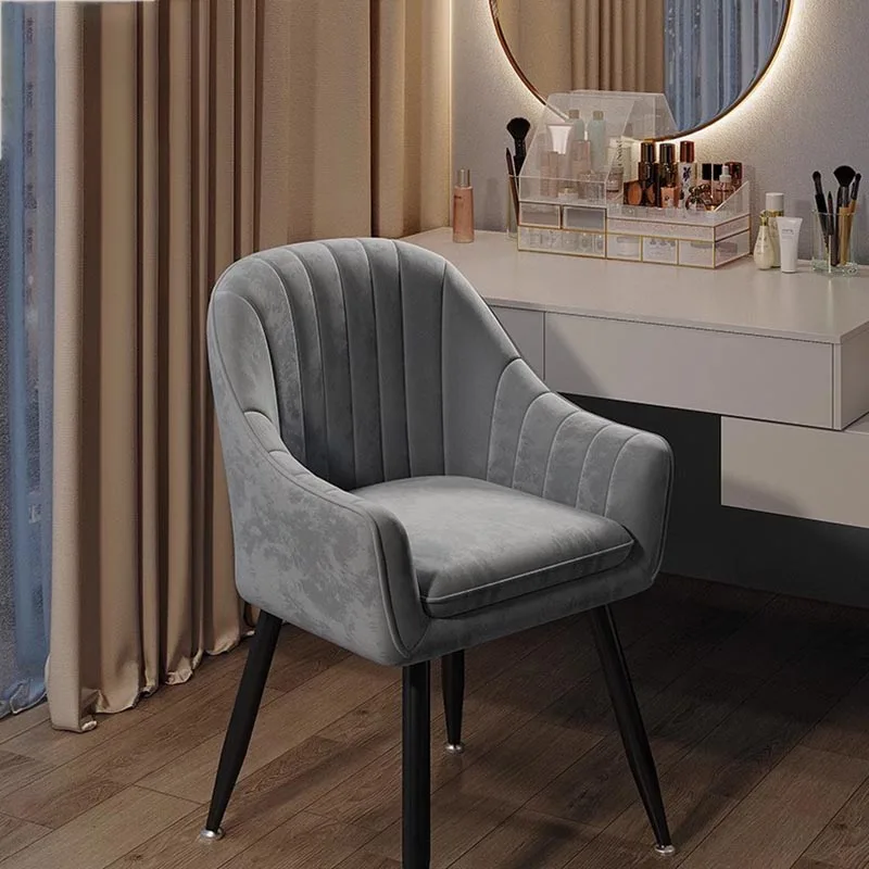 Free Shipping Unique Dining Chairs Comfortable Upholstered Metal Kitchen Chairs Italian Luxurysillas De Comedor Home Furnitures