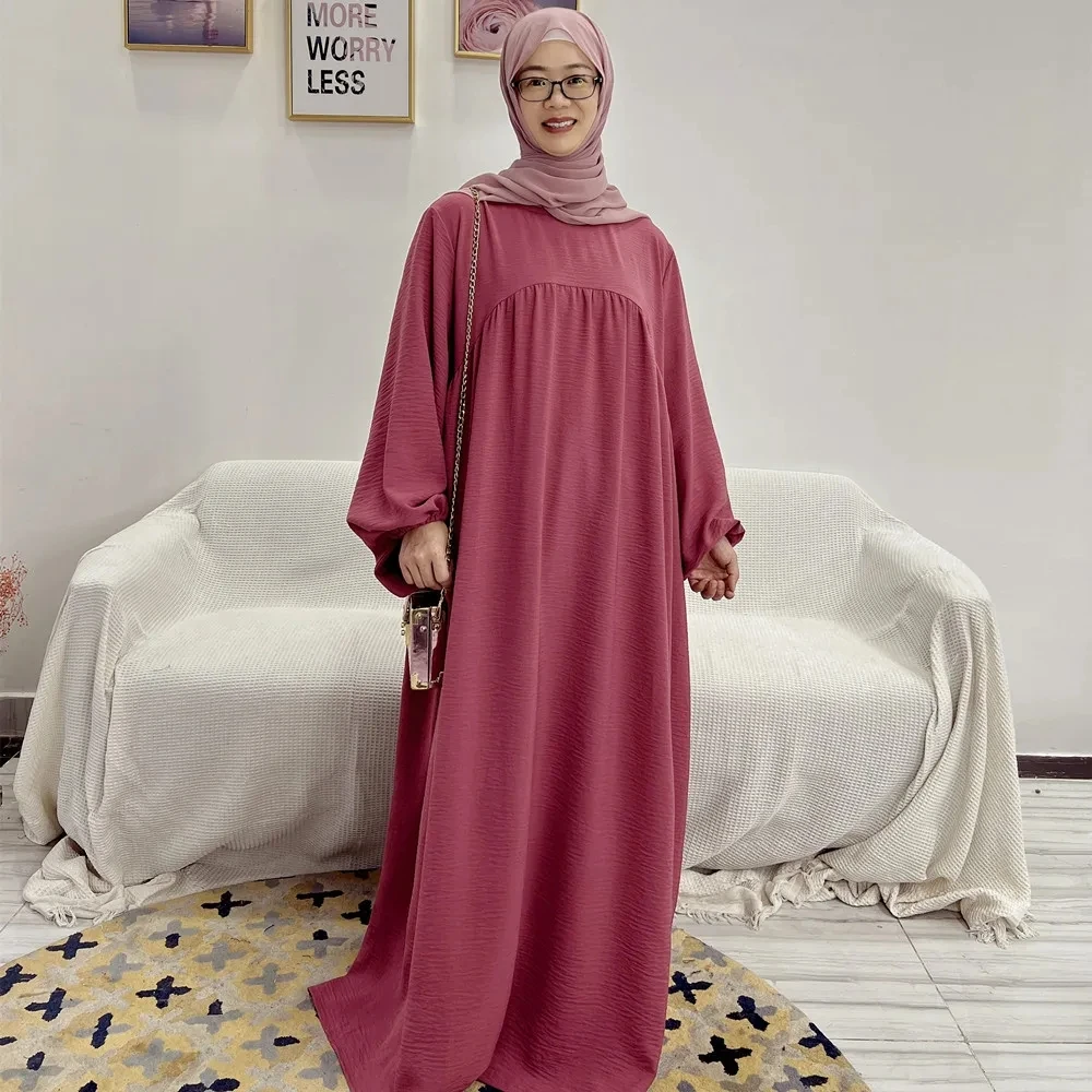 Muslim Fashion Hijab Long Dresses Women Kaftan Solid Color Eid Islam Clothing Abaya African Dresses For Women Musulman Djellaba