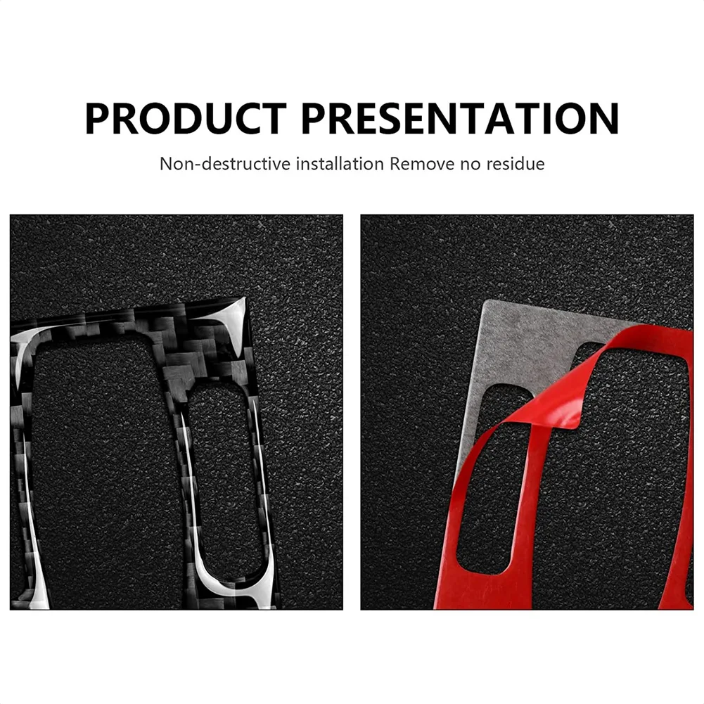 وحدة التحكم المركزية في السيارة ملصق غطاء مكيف الهواء ، شريط من ألياف الكربون لسيارة بي دبليو 5 سلسلة E60 42-ks ، ملحقات