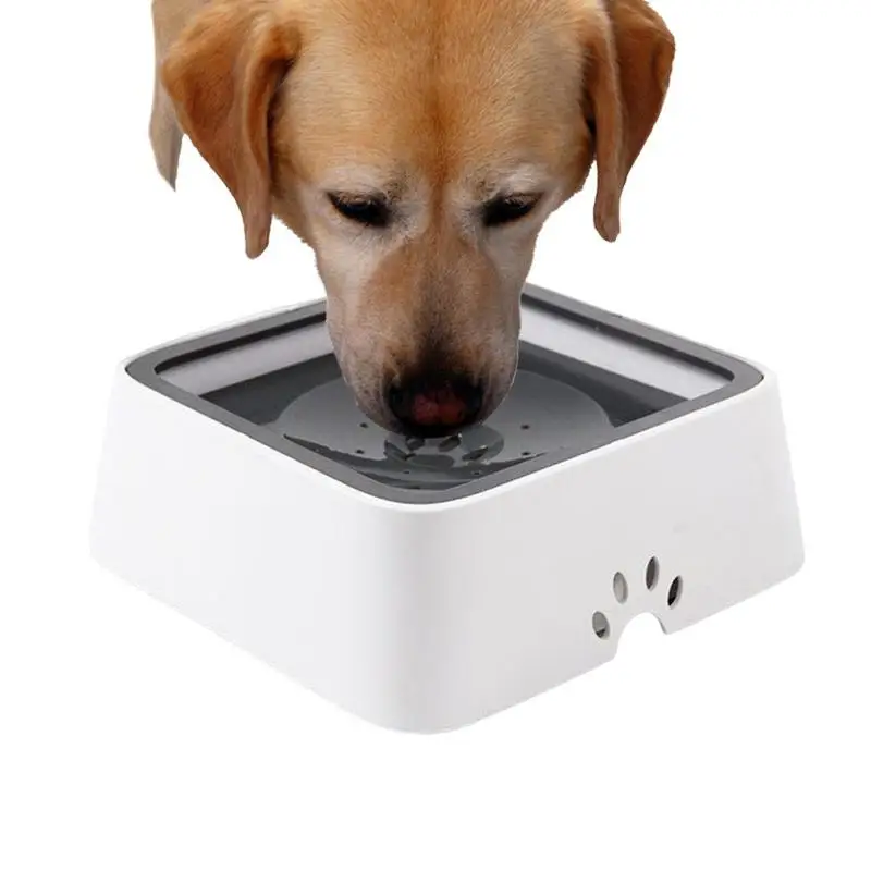 Big Dog Water Bowl with Non-Wetting Mouth, Dog Bowl without Spill Drinking, 2L Floating Pet Water Bowl for Pets, 1Pc