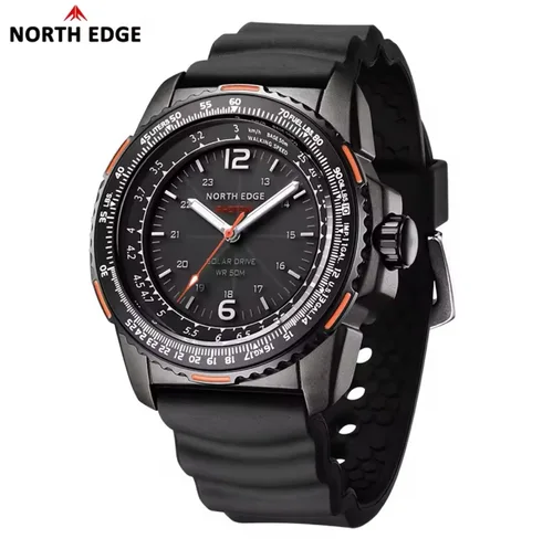 NORTH EDGE PHOTON-reloj militar Digital para hombre, resistente al agua hasta 50M, relojes de pulsera deportivos para hombre, reloj luminoso con energía Solar