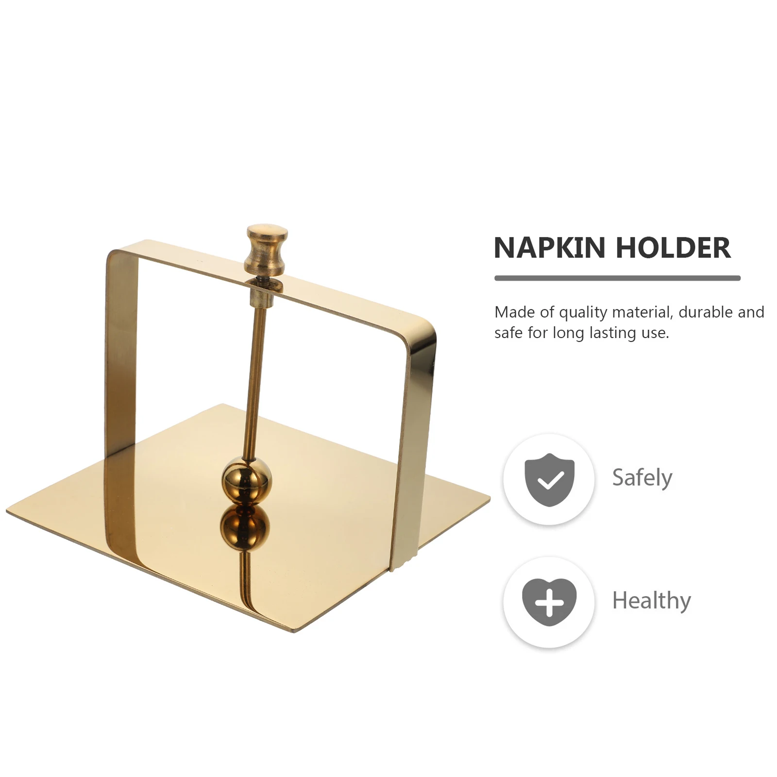 

1Pc Attractive Napkin Holder Stainless Steel Material High Quality Tabletop Tissue Stand Home Decor