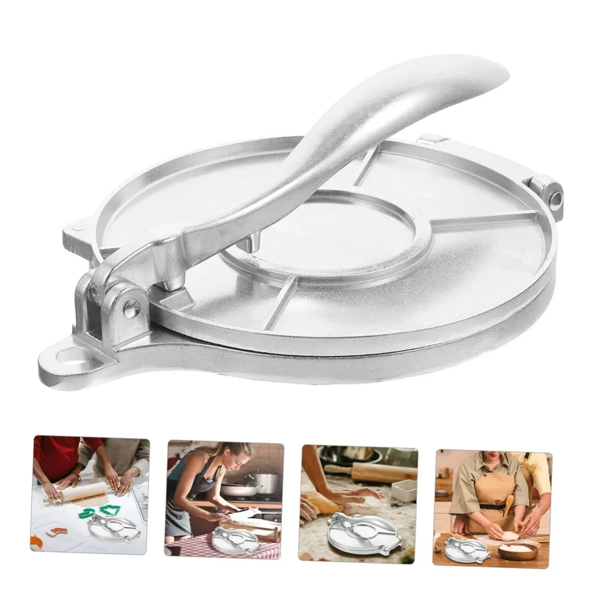 A67T NEW Dough Press Metal Dies Steel Flour Tortilla Press Dumpling Dough Tortillas Flour Bread Mold Sandwich Taco Press