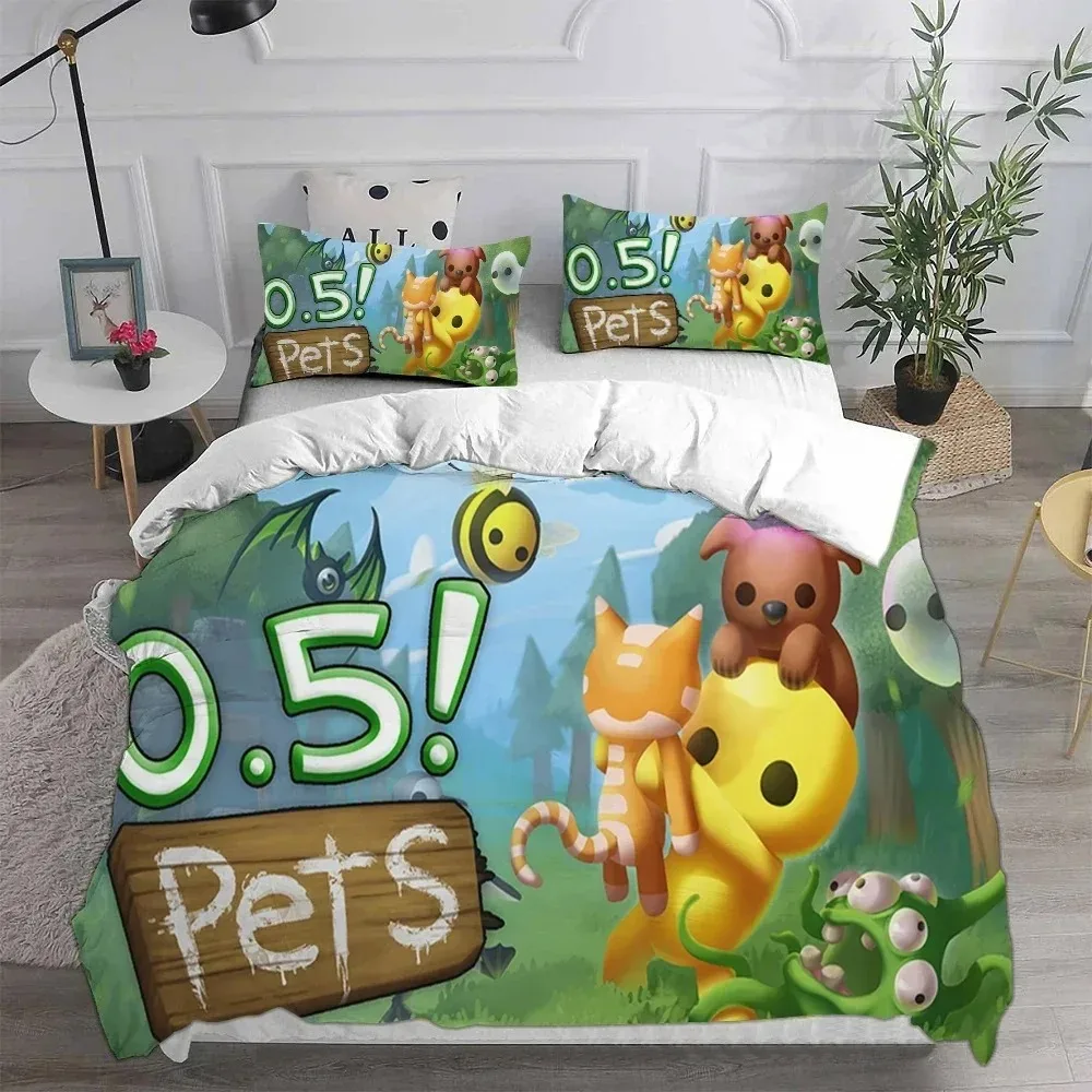 Wobbly&Life Cartoon Game Duvet Cover Pillowcase Bedding Set Adult Boys Girls Bedroom Decoration Children Gift Single Double Size