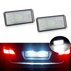 2PCS 12V For BMW E65/E66 730i 735i 740i 745i 750i Saloon 2001-2008 white LED Car Rear license plate light number plate lamp