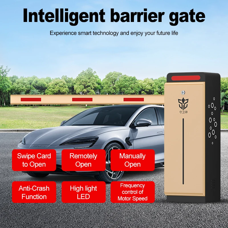 Custom Advanced Rfid Parking System Software Smart Car Parking Lots System Traffic Barriers with Barrier Gate