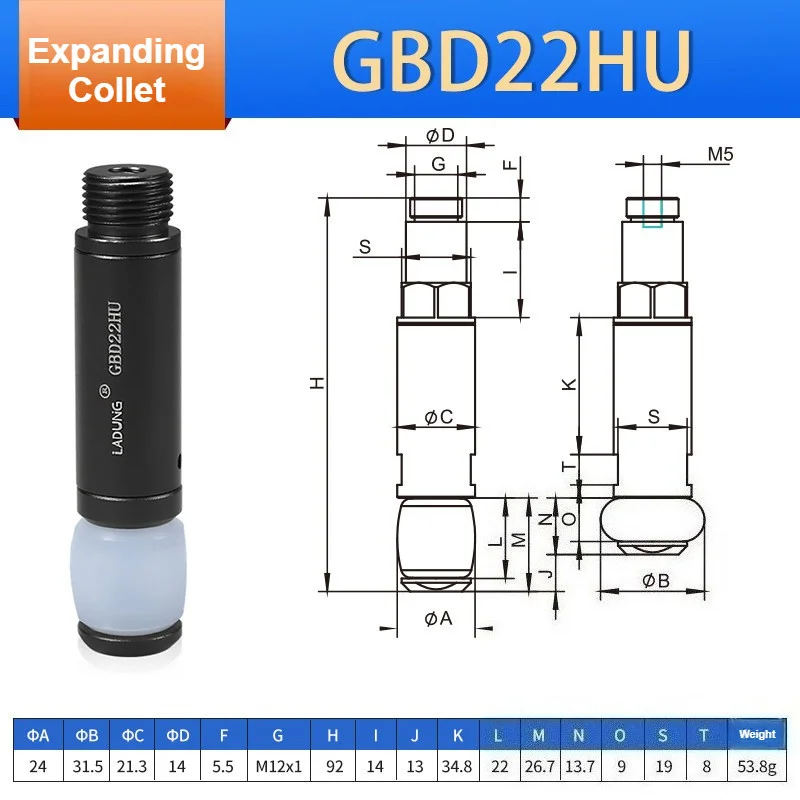 GBD Pneumatic Inner Support Expansion Gripper Robot Silicone Expander GBD18HD/GBD18U/GBD22HU