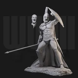 1/24 Scale Resin Figure Model Kit Historical Military Miniature Sparta King Diorama Toy Unassembled and Unpainted 3D printing