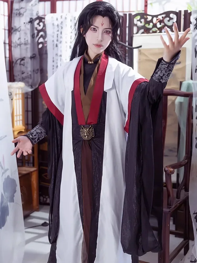 Il sistema salvaspazio del cattivo della spazzatura Anime Luo BingHe Costume Cosplay Costume antico parrucca Cosplay scarpe Prop per vestito di Halloween