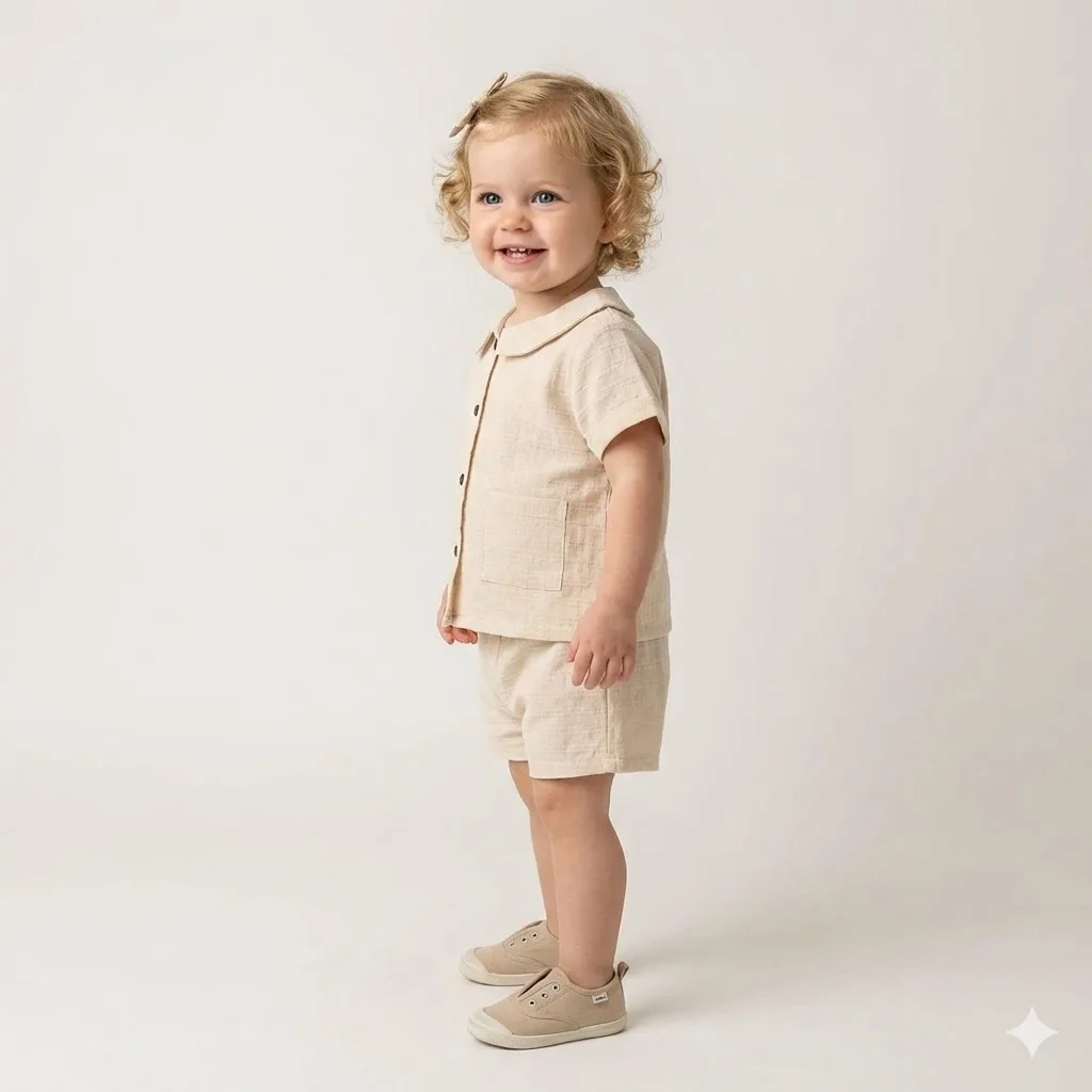 

SeasonSea Baby Set for 0-2Y Babies Comfortable Kids Breathable Loungewear Spring Summer Pure Cotton Print Suit Toddler Set