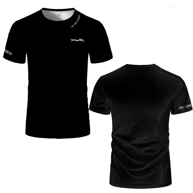 Summer 3D Print Sports POWER Team Uniform Men Women Breathable Round Neck T-shirt Man Casual Short Sleeve Sportswear Tops