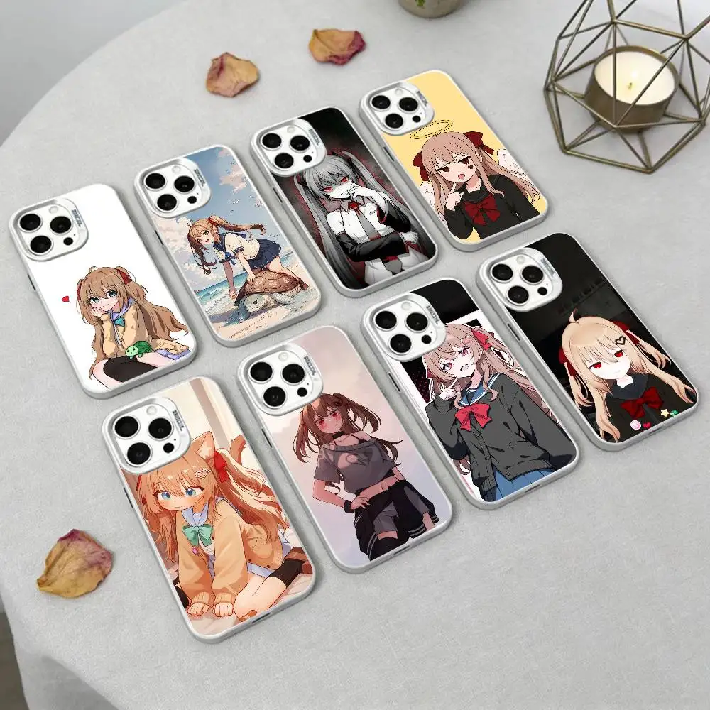 Funda E-Evil Neuro para iPhone 17, 16, 15, 14, 13, 12, Pro MAX, Blanca Mate, Antigolpes