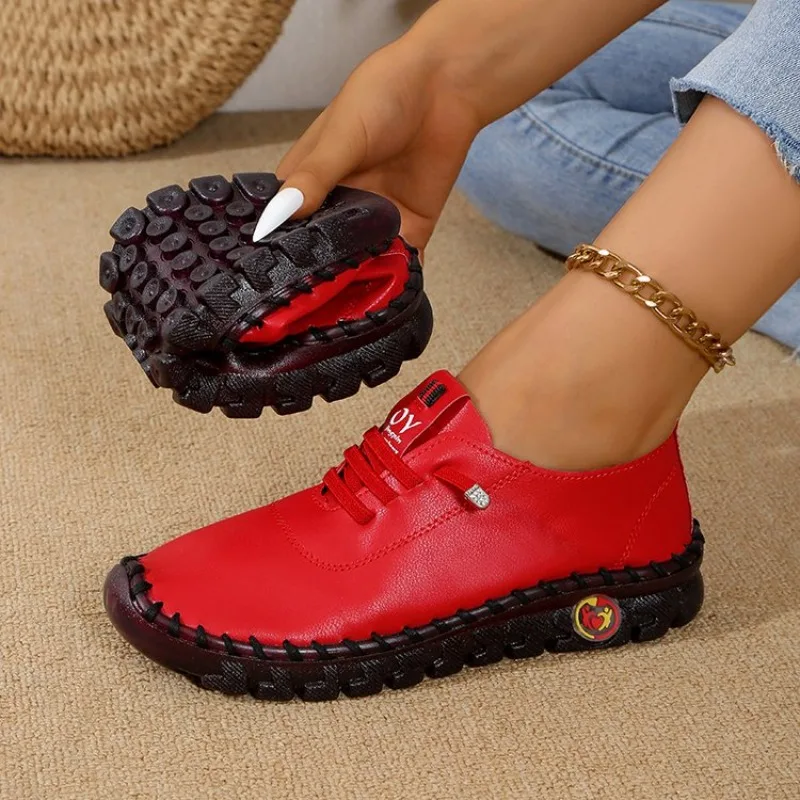 

Women Sneakers Anti-slip Designer Shoes for Women New Thick Bottom Fashion Sneakers Women Lace Up Comfortable Outdoor Loafers