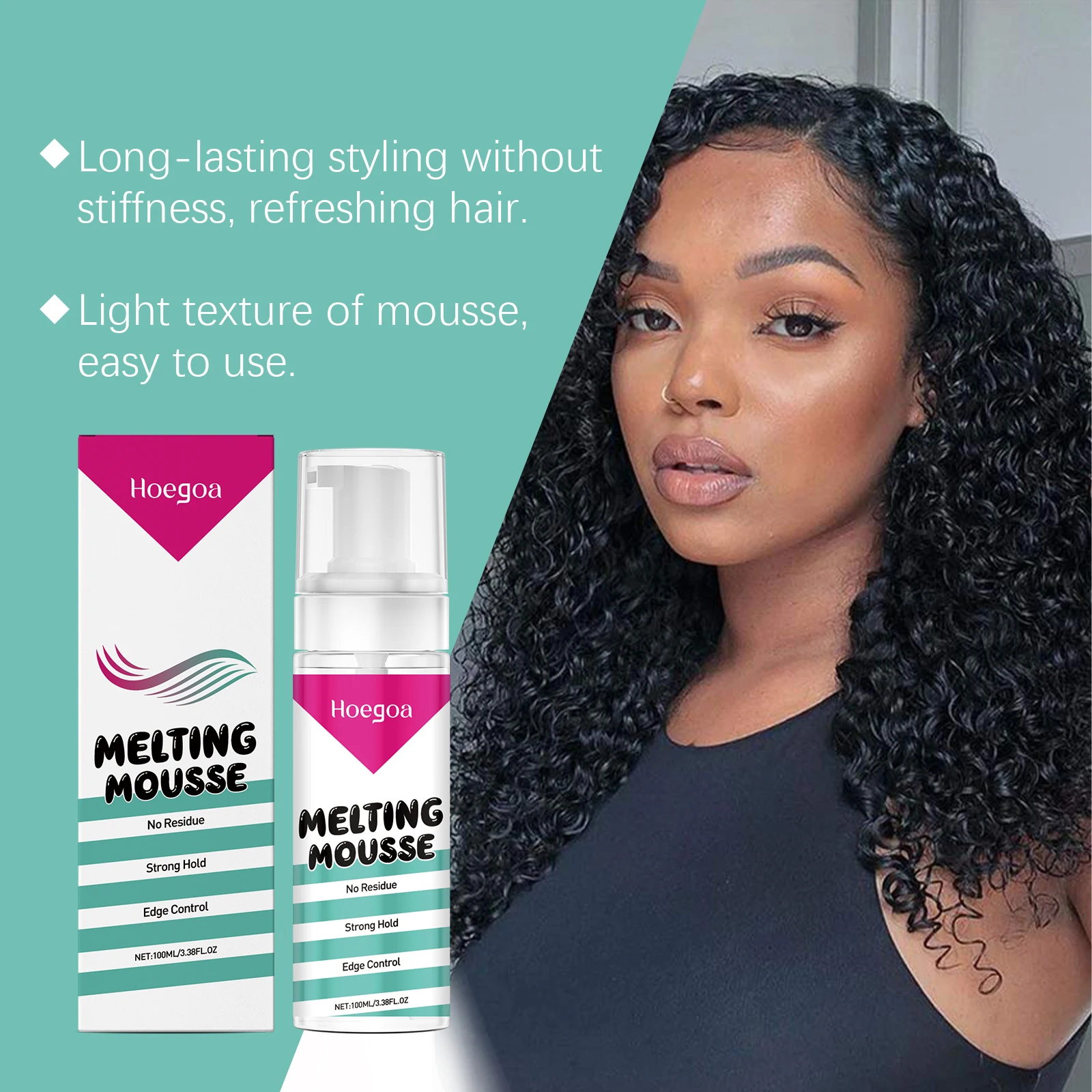 

Wig Styling Mousse Long Lasting Styling Edge Control Prevent Dryness Keep Fresh Natural Volume Strong Hold Wig Styling Product