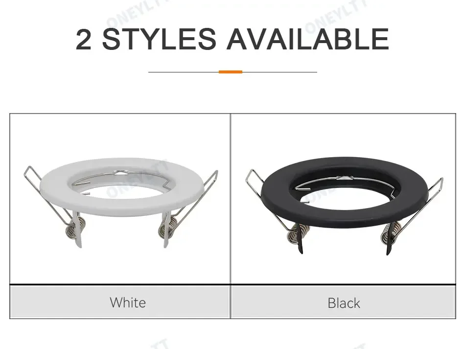 6pcs Recessed Downlight Frame LED Ceiling Fixtures Downlight GU10 MR16 Ceiling Spot Lights Fitting Fixture