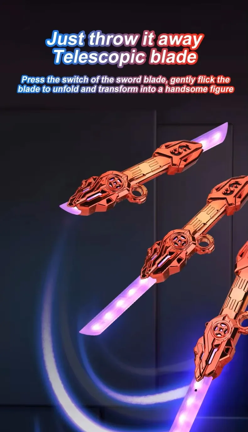 Épée Laser épée lumineuse Extensible deux-en-un jouet bâton Fluorescent Flash coloré