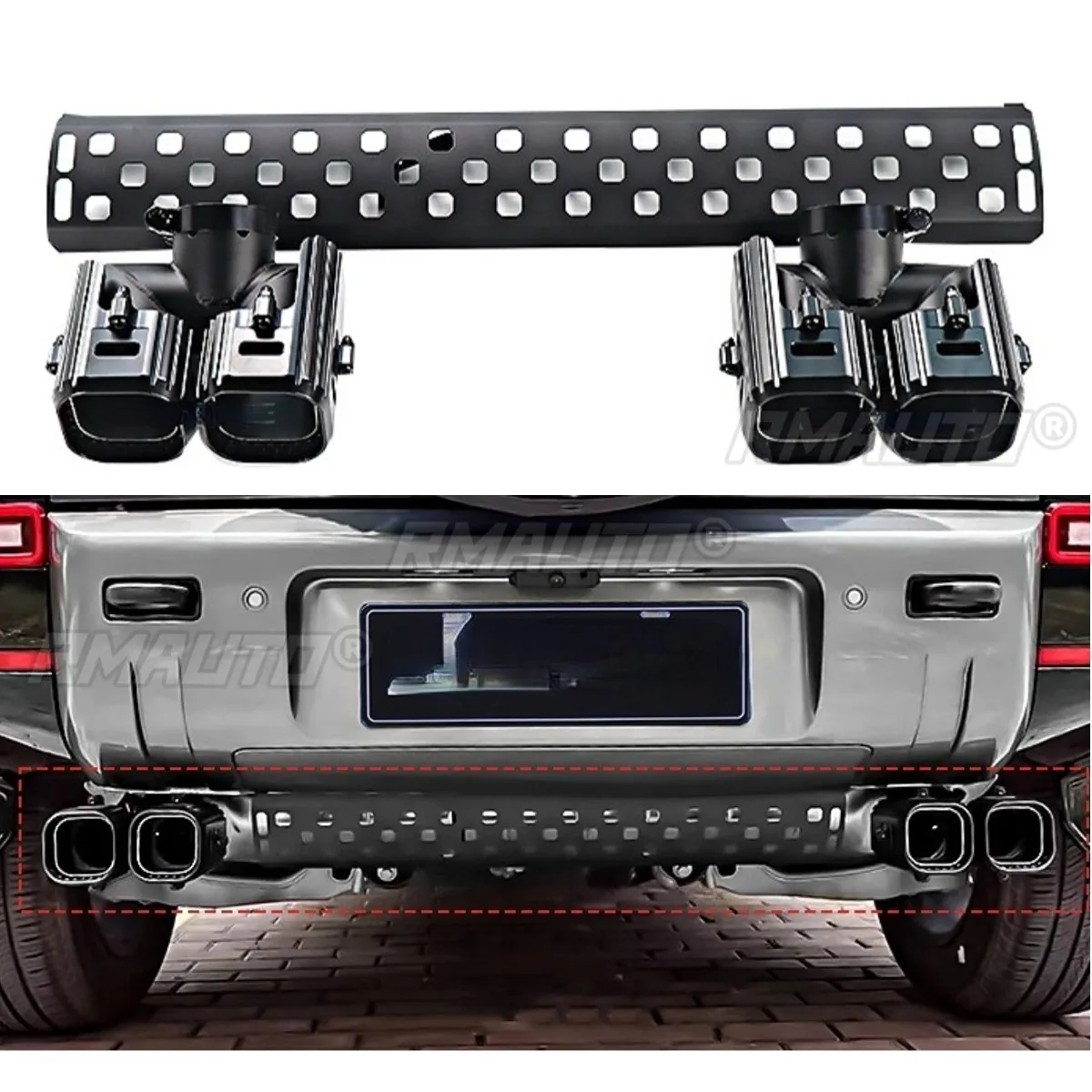 

Tail Throat Bracket Car Rear Tail Light Cover Lamp Shell Chin Body Kit For Land Rover Defender 2020-2024 Car Accessories