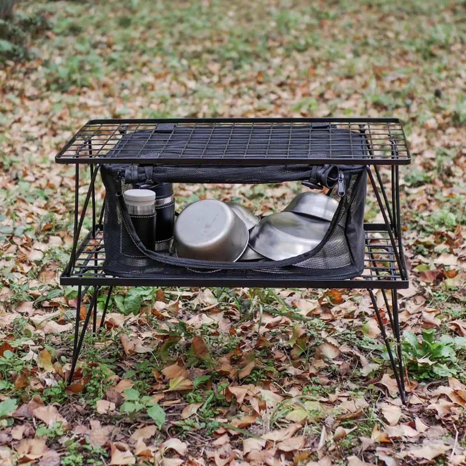 أدوات المائدة حقيبة التخزين صافي حقيبة حقيبة للتخزين التخييم المنظم حمل حقيبة للشواء تجهيزات المطابخ الخضروات أطباق المطبخ #4