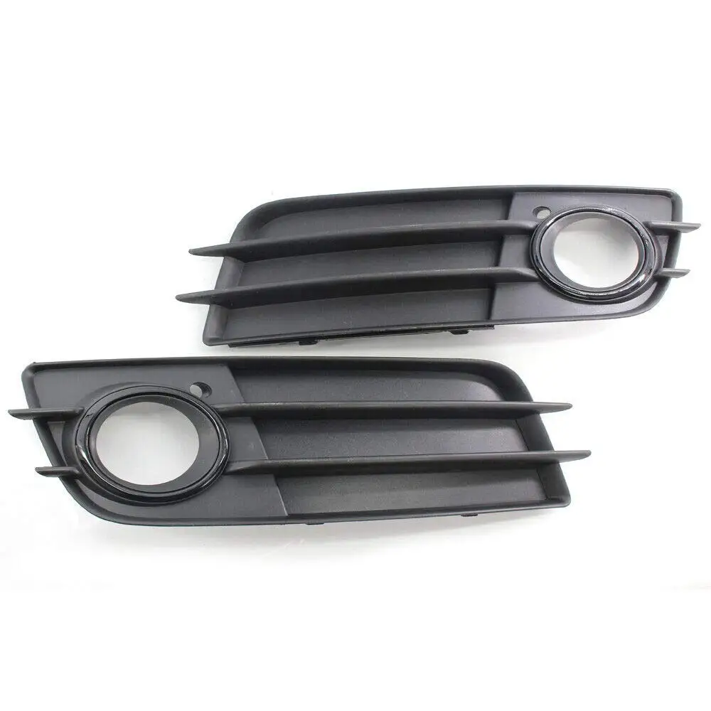 2PCS Black Fog Light Cover Front Bumper Fog Lamp Grille For Audi A4 B8 S4 S-Line 2009 2010 2011 2012 Car Styling