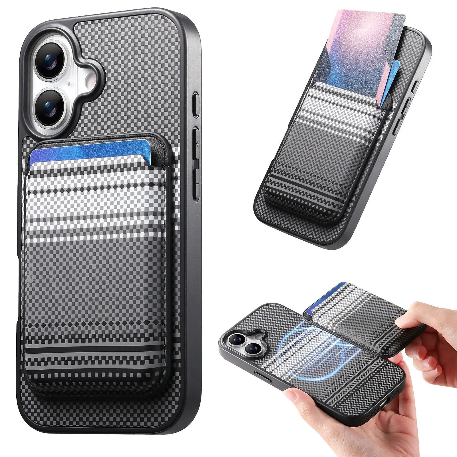 Detachable Magnetic 2 In 1 Leather Case For Samsung Galaxy S25 Ultra S24 Plus Luxury Magnetic With Magsafe Half Wrapped Cover
