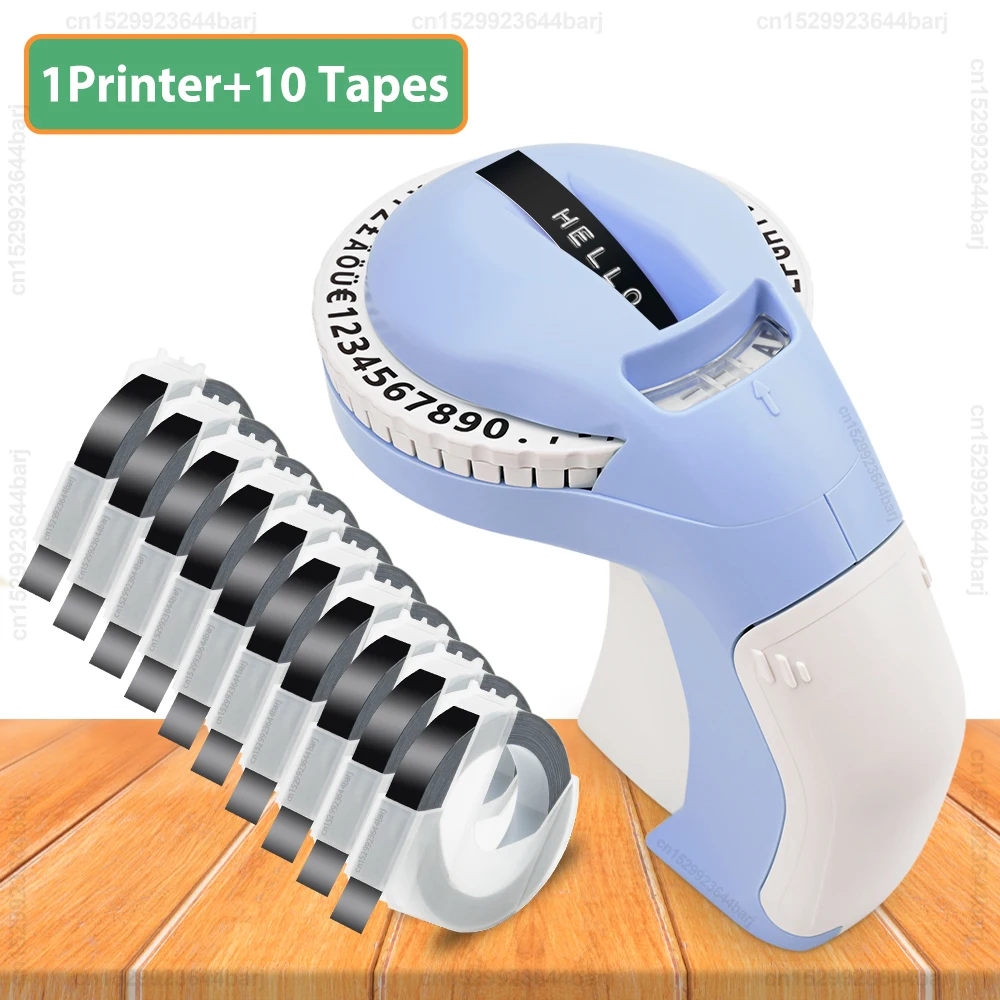 Manual Label Maker B90 Mini 3D Embossing Label Printer Similar as Dymo 12965 Handheld Sticker Printer with Dymo 3D Label Tape