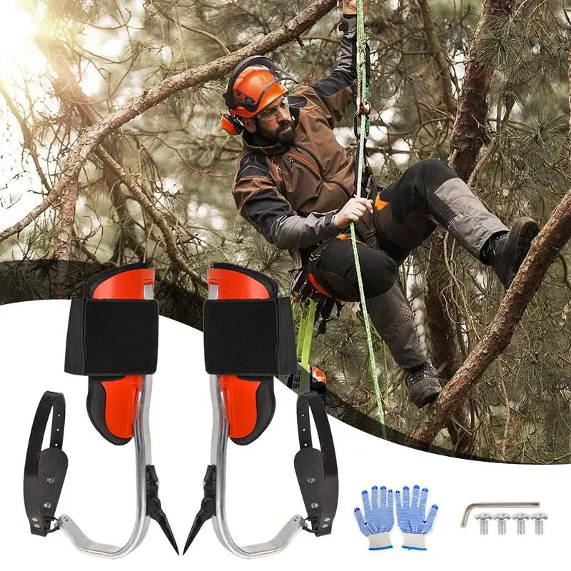 Tree Climbing Spikes For Tree Work Portable Tree Gaffs Climbing Tree Spikes Heavy Duty Tree Climbing Shoes Tree Harness Climbing