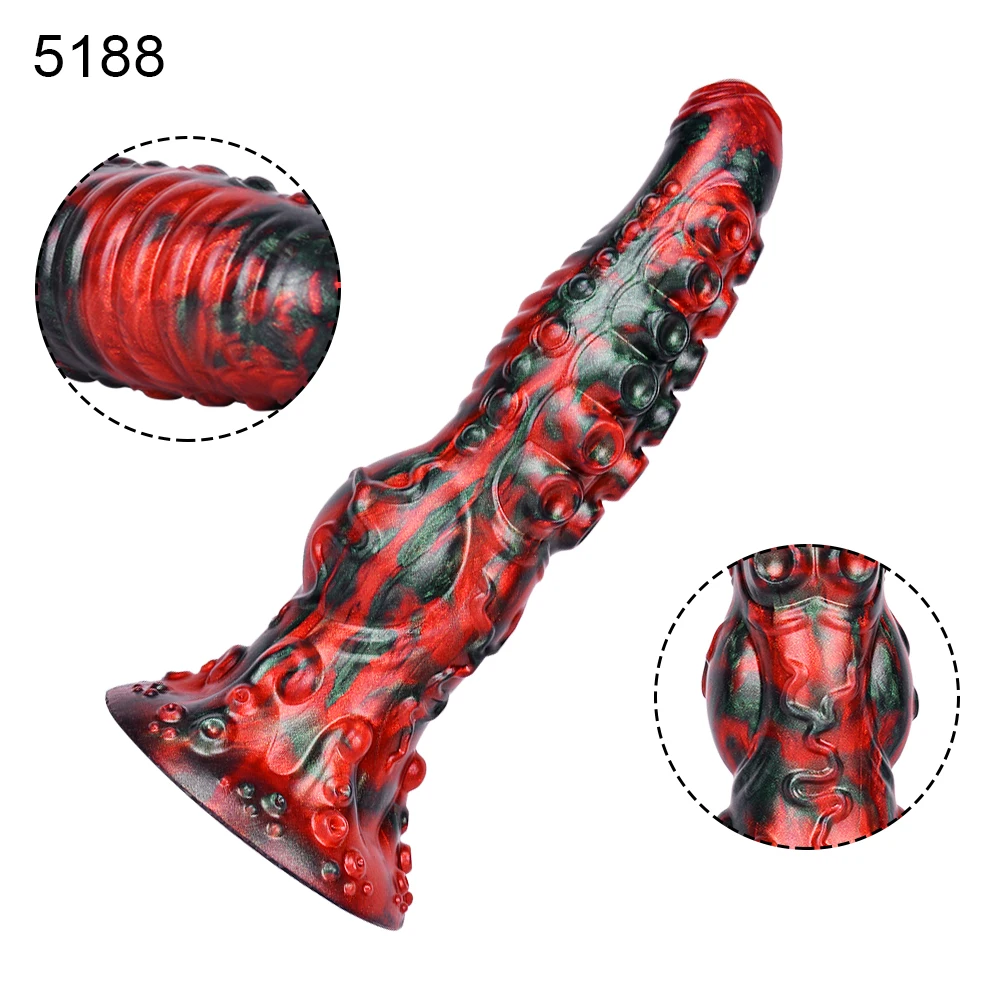 NNSX سميكة الكلب الحصان قضبان اصطناعية G-بقعة تدليك سيليكون المكونات الشرج الشرج موسع الحيوان القضيب لعبة الجنس للنساء الرجال الإناث الاستمناء #5