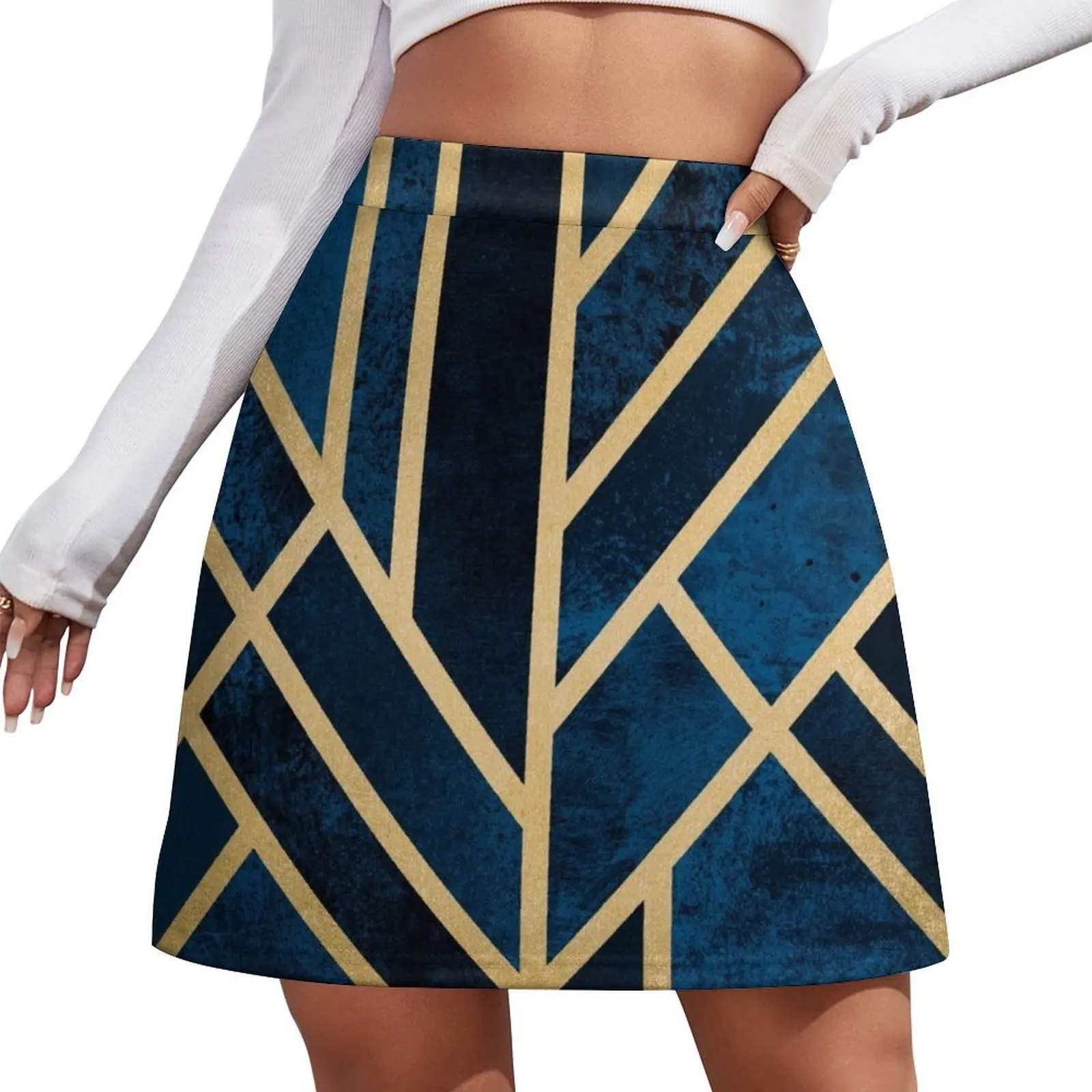 Art Deco Midnight Mini Skirt Female clothing new in clothes School uniform women's golf wear summer Mini Skirt