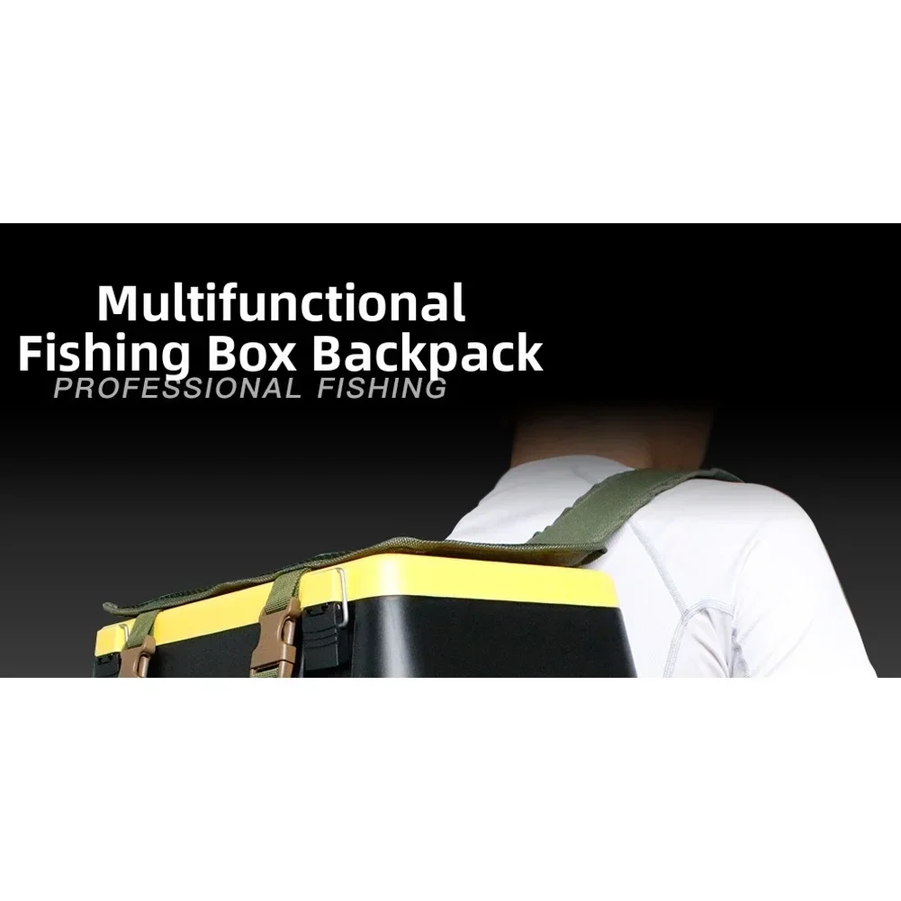 Fishing Backpack with Waterproof Nylon Fabric and 36L Capacity Box Green Multifunctional 40cm 20cm 38cm for Angling