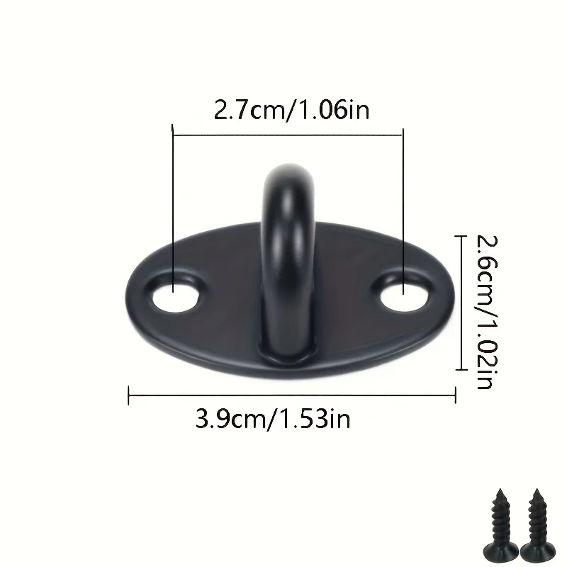 4 stainless steel ceiling hooks made of 304 material, ceiling hook eye plate with marine hardware for ships, included screws,