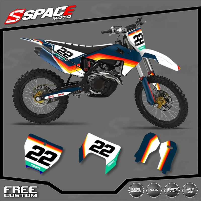 

SPACE For Husqvarna TC FC TX FX FS 2019-2022 TE FE 2020-2023 Full Set Motorcycle Graphics Background Decals Stickers Kits