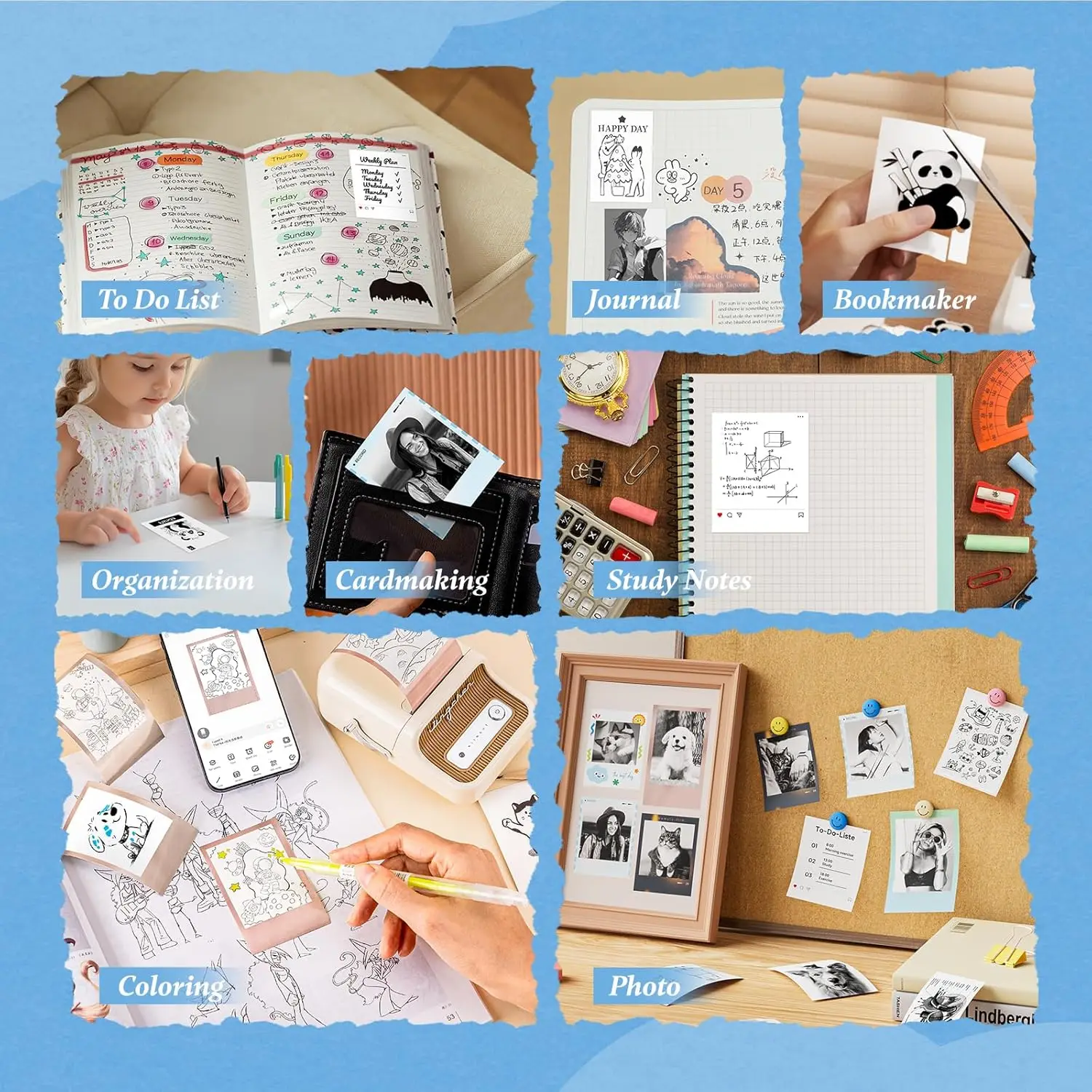 For NiiMbot B21Pro Thermal Printer Photo Color Label Sticker High-definition Photo Printing Photo Paper With Adhesive Backing