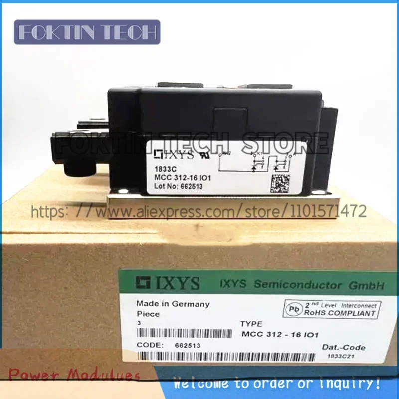 

Thyristor Module MCC312-12IO1 MCC312-14IO1 MCC312-16IO1 MCC312-18IO1 New