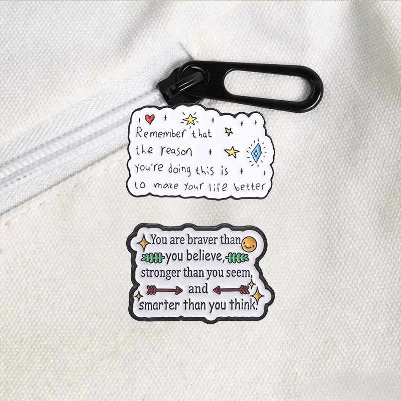 Inspirierende Blumen-Zitat-Emaille-Abzeichen Positive Energie Blumen-Kirsch-Pin Legierungs-Broschen Revers-Rucksack-Schmuck Geschenke für Mädchen – Detail 2