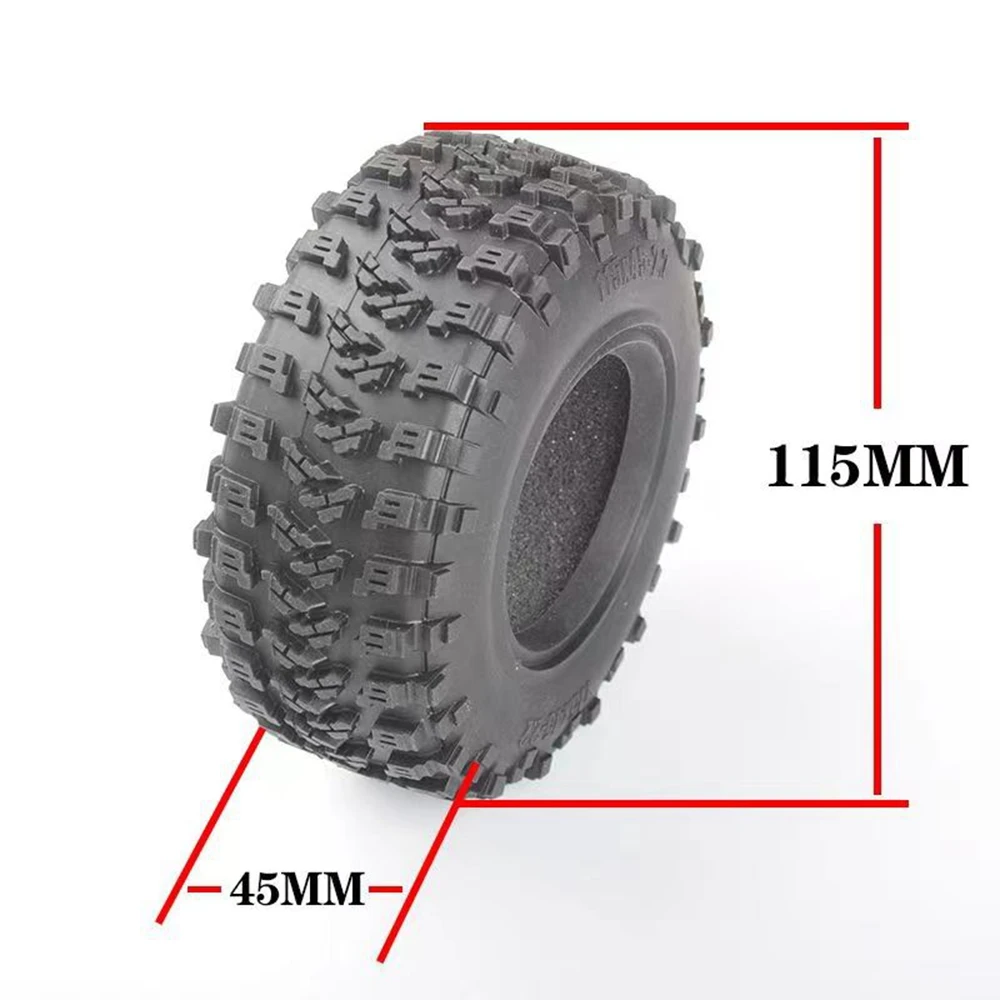 4 pz 115MM 2.2 gomma grandi pneumatici pneumatici ruota per 1/10 RC Crawler auto Axial Wraith SCX10 Capra Traxxas TRX4 TRX6 D90