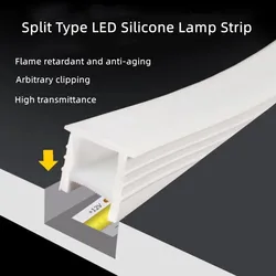 CAODAI-Tubo de cuerda de neón LED empotrado extraíble, resistente al agua, silicona Flexible, lámparas de jardín, decoración al aire libre, cinta de luces