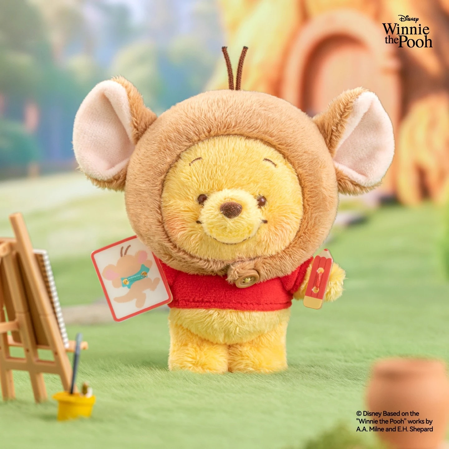 Disney Winnie The Pooh & Piglet Friends Series Plush Keychain Blind Box Surprise - Cute Collectible Soft Stuffed Animal Toys