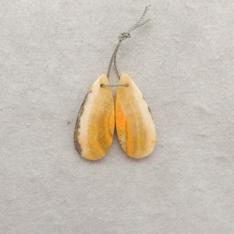 

Natural Bumble Bee Stone Earrings for Women 27x12x4mm 4.1g Semiprecious Fine Jewelry Accessory New Arrival