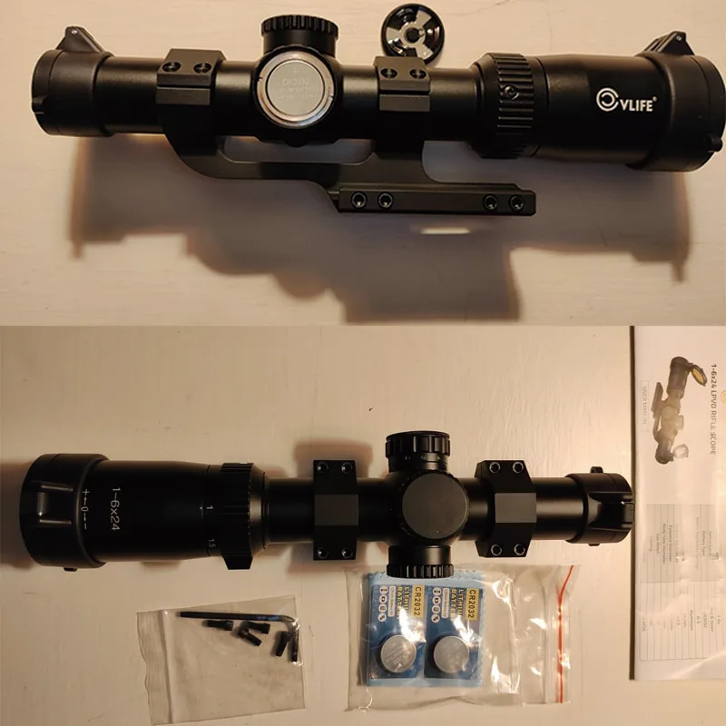 

EagleFeather 1-6x24 LPVO Rifle Scope 5 Levels Red Green Illumination Reticle Second Focal Plane Scopes with Zero Reset