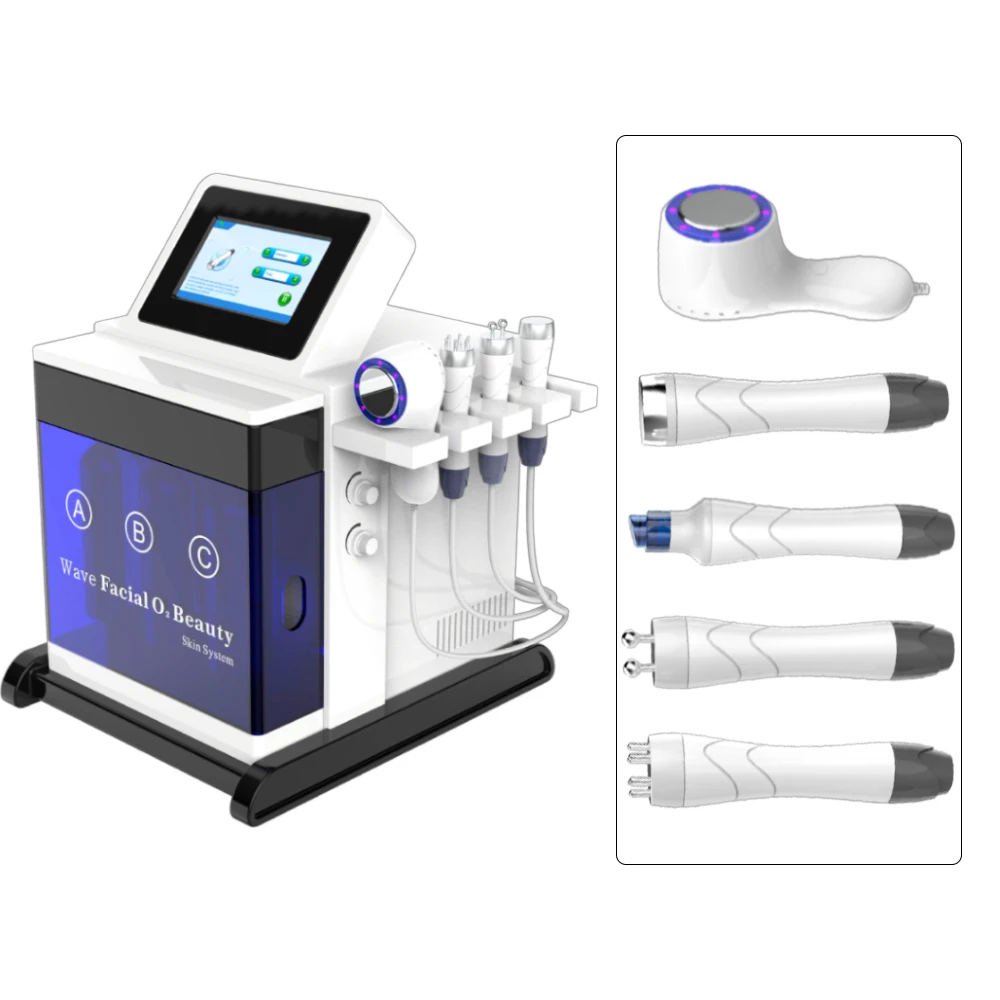 Draagbare 5-in-1 Hydra Peel Dearmabrasie Gezichtsmachine Huidverzorging Mee-eter Verwijderen Kleine Bubble Gezichtsreiniging Water Peeling