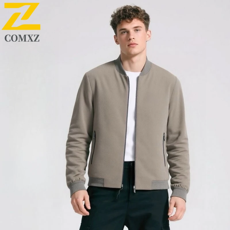 

Men's Jacket Slim Fit Zipper Solid Color Lightweight Golf Jackets Outdoor Travel Work Spring Autumn Fashion Windbreaker Coat