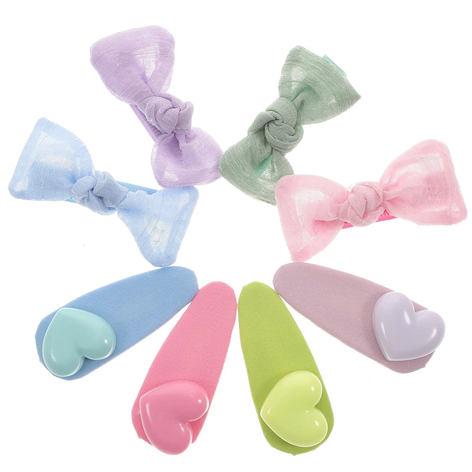 

8Pcs Candy Color Kids Hair Clips Lovely Metal Barrettes Cute Hair Accessories Girls Women for Party Cosplay Dance Fashion