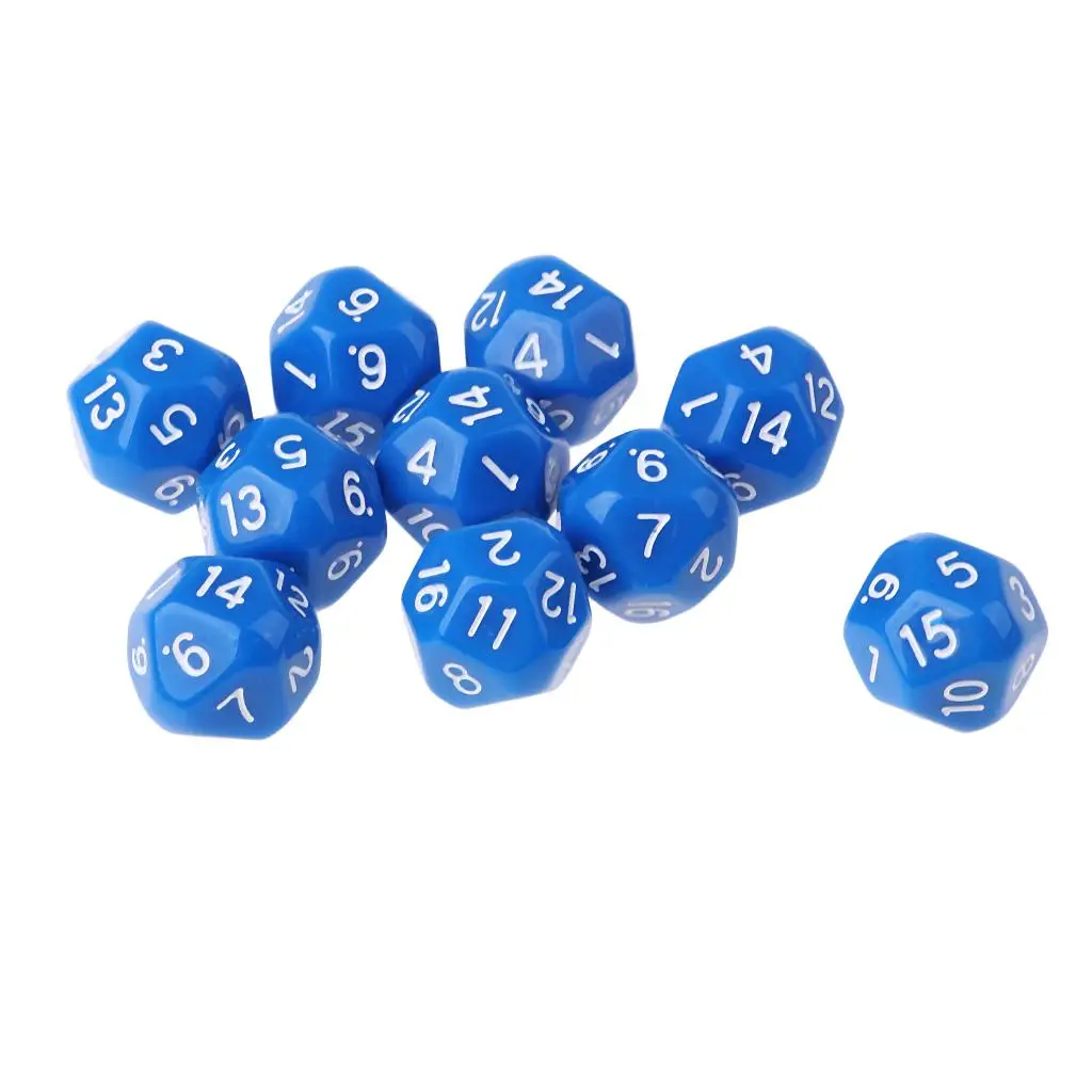 Digital Dice 14mm Acrylic Assorted Color Game Cubes Casino Tool for Craps Table and RPG Sessions