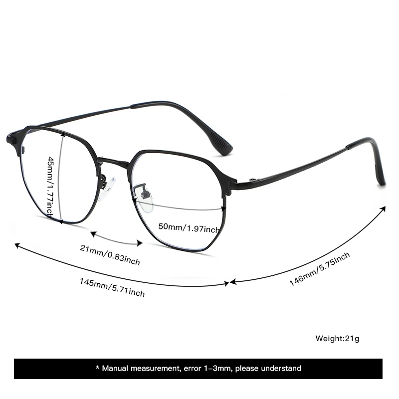 نظارات Vabbon الجديدة للرجال كاجوال للأعمال مضادة للضوء الأزرق بإطار رفيع فاخر وخفيف الوزن ومريح وعصري للقيادة بدون وصفة طبية، هدية مميزة 9191