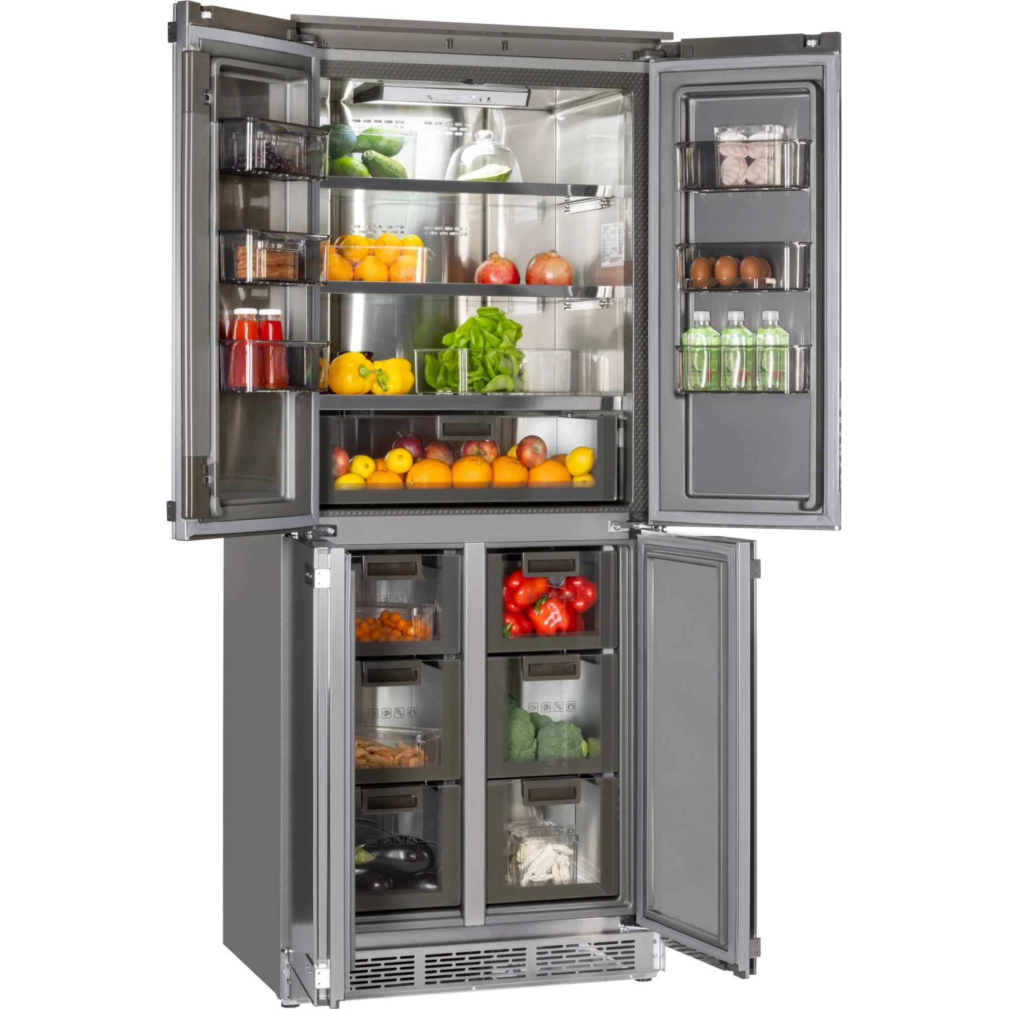 Built-in Cabinet Refrigerator Efficiency Bottom-mounted  Frost-Free Stainless Steel Bottom Heat Dissipation French Four-Door