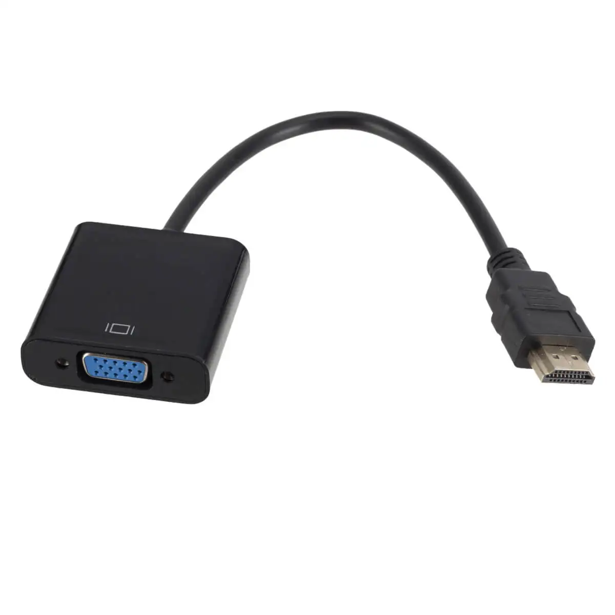 HDMI para Cabo Adaptador VGA, Adaptador de Vídeo HD, Suporta Conversão 1080P, Adequado para Computador, TV, Projetor, Sem Áudio