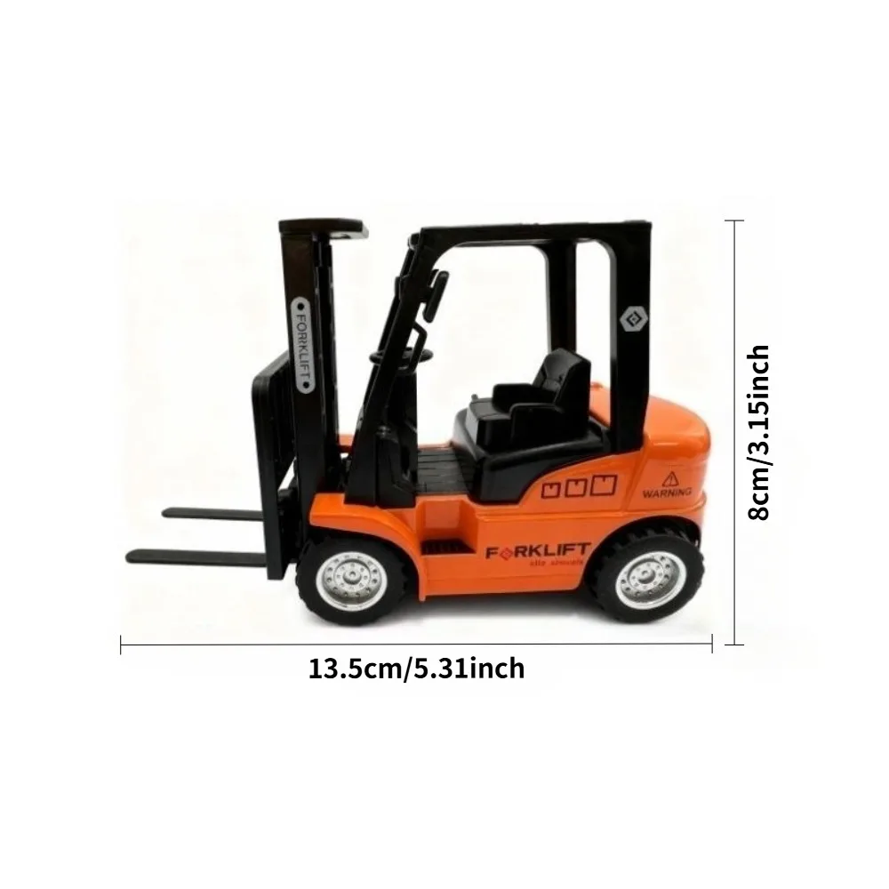 1:32 Scale 1 Pack Die-Cast Metal Forklift Toy Car Miniature Construction Engineering Vehicle for Kids Boys, Random Color