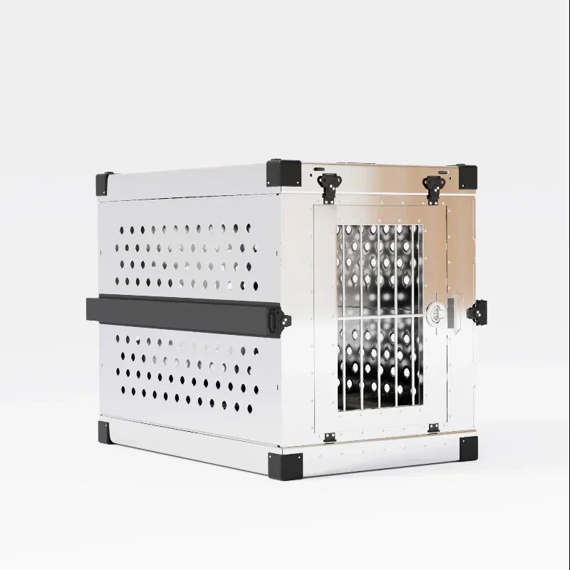 

Cyber Truck Accessories, Foldable Heavy Duty Aluminum Dog Crate Pet Animal Metal Cage