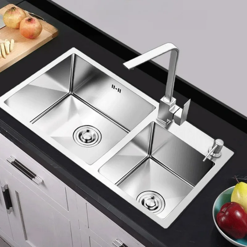 Stainless Steel Kitchen Sink Handmade Drop-in Single Bowl Sink Brushed Finish Thick Large Capacity Sink with Accessories